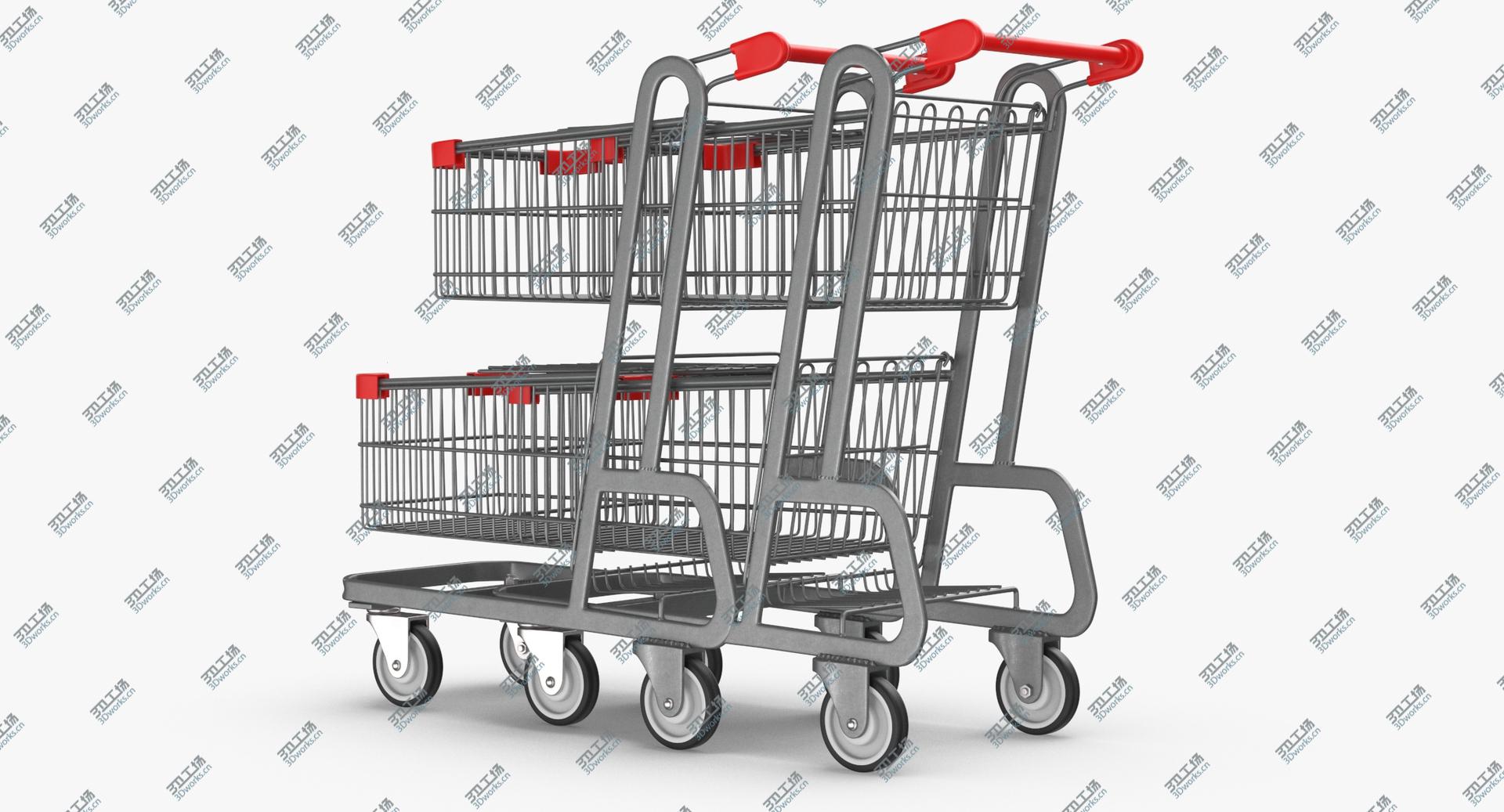 images/goods_img/2021040162/Metal Shopping Carts 02 Row of 2 3D model/4.jpg